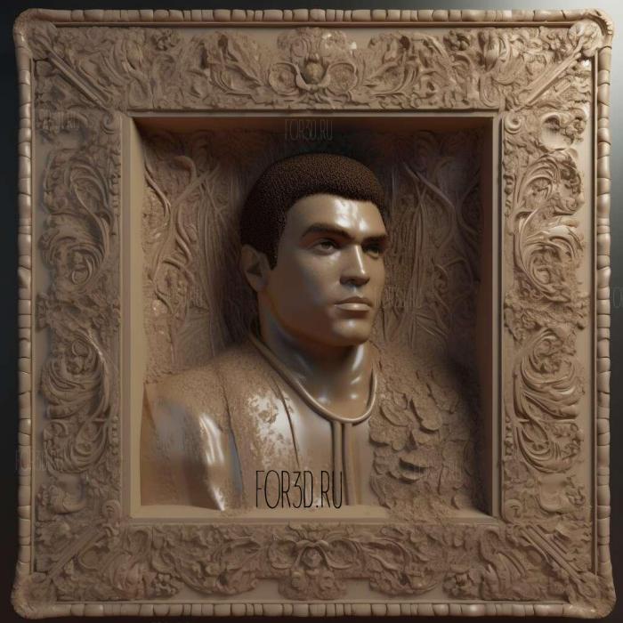 Muhammad Ali 4 stl model for CNC